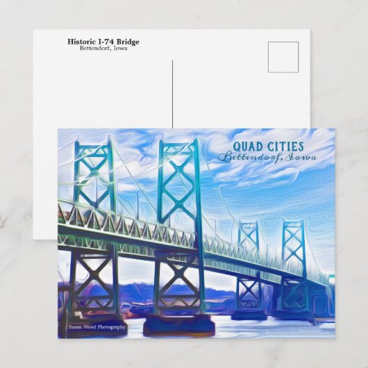 Quad Cities USA-ansichtkaart Briefkaart (Voorkant / Achterkant)