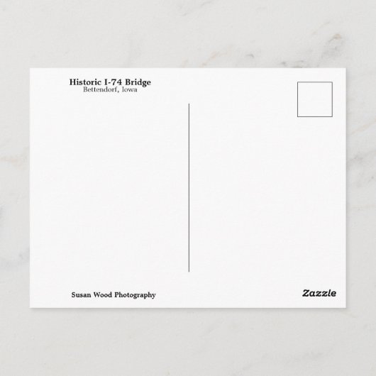 Quad Cities USA-ansichtkaart Briefkaart (Achterkant)