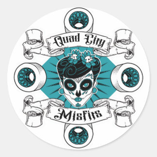 Quad City Misfits rond de sticker