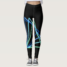 Quad-driehoek Aqua-Leggings