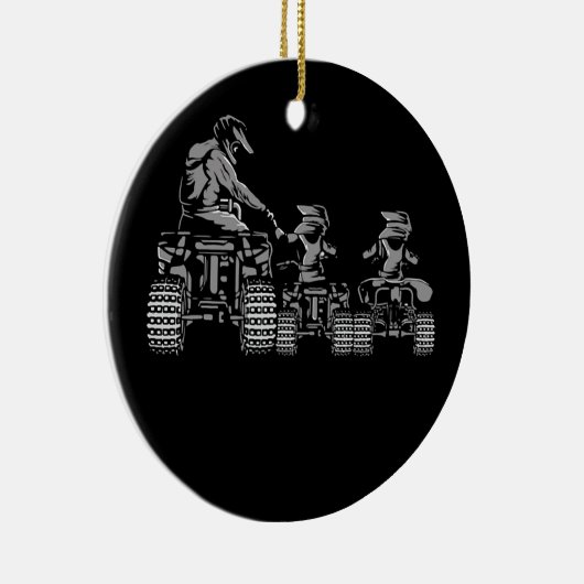 Quad Evolution Four Wheeling ATV 4 Wheeler Keramisch Ornament (Rechts)