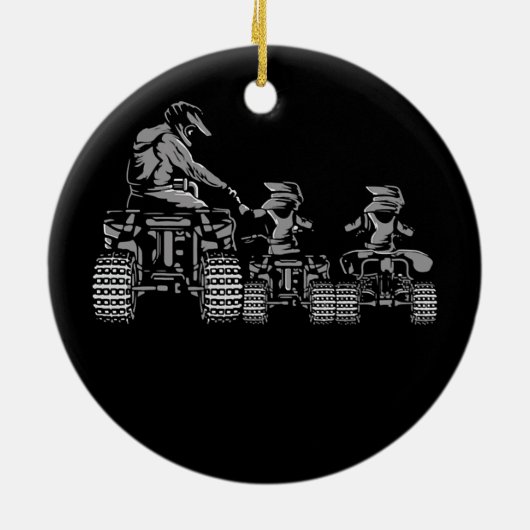 Quad Evolution Four Wheeling ATV 4 Wheeler Keramisch Ornament (Achterkant)