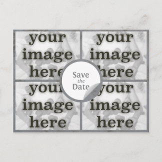 Quad Misty Grey Save the Date Briefkaart