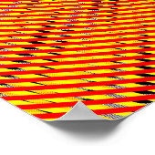 Quad Pataphysica overlappende spiralen in CMYK Poster (Hoek)