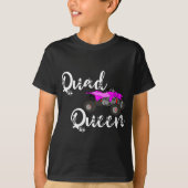 Quad Queen ATV Quad Biker Girl die vier Wheele bes T-shirt (Voorkant)