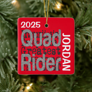 Quad Rider Buitengewoon CUSTOM Keramisch Ornament