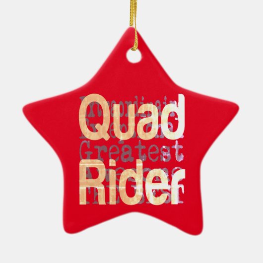 Quad Rider Extraordinaire Ceramic Ornament (Achterkant)