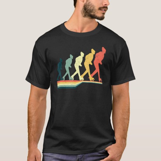 Quad Roller Skating Retro T-shirt (Voorkant)