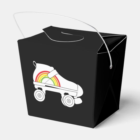 quad-schaats regenboog bedankdoosjes (Achterkant)