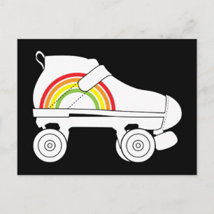 quad-schaats regenboog briefkaart
