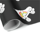 quad-schaats regenboog cadeaupapier (Rol Hoek)