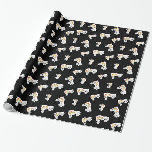 quad-schaats regenboog cadeaupapier
