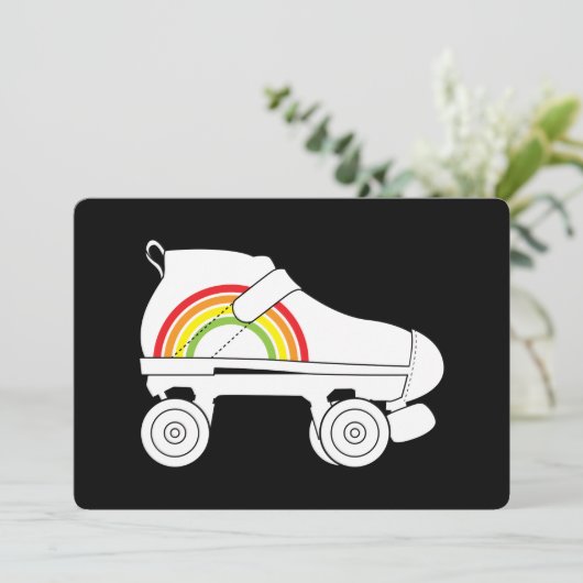 quad-schaats regenboog kaart (Staand voorkant)