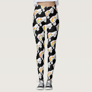 quad-schaats regenboog leggings