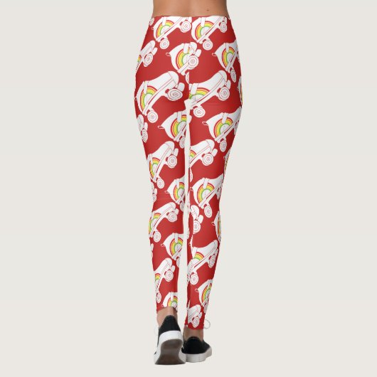 quad-schaats regenboog leggings (Achterkant)