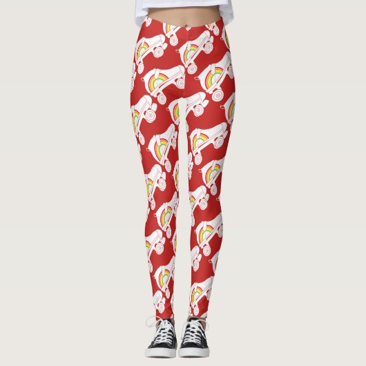 quad-schaats regenboog leggings (Voorkant)