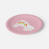 quad-schaats regenboog papieren bordje (Gekanteld)