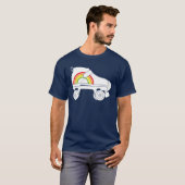 quad-schaats regenboog t-shirt (Voorkant volledig)