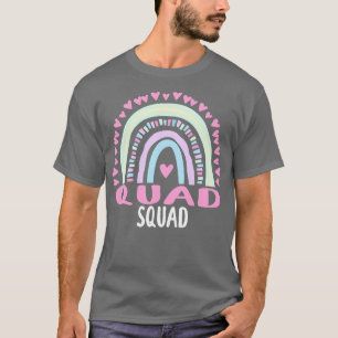 Quad Squad Party Matching Vrouwen Waardering Regen T-shirt