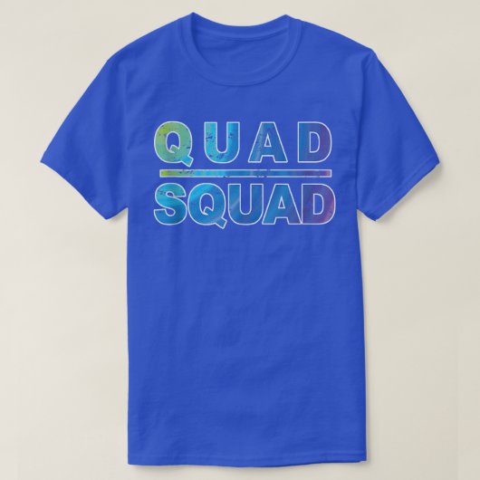 Quad Squad, workout Motivation T-shirt (Design voorkant)