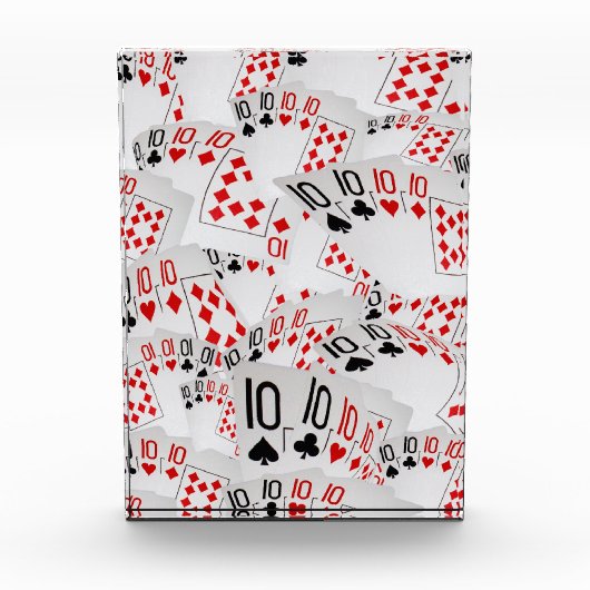 Quad Tens Poker Cards Layered, Fotoblokken (Voorkant)