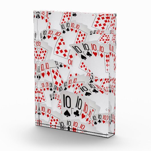 Quad Tens Poker Cards Layered, Fotoblokken (Rechts)