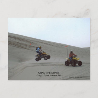 Quad the Dunes Oregon Coast Sand Fun 4 Wheel Briefkaart