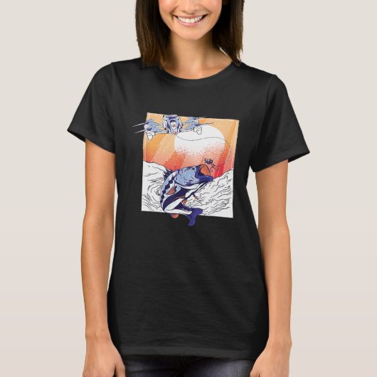 Quadcopter Drone Vist Zout Water Sunset Tuna Su T-shirt (Voorkant)