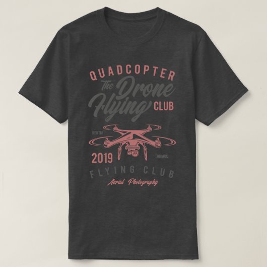 Quadcopter Drone Vliegclub T-shirt (Design voorkant)