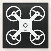 Quadcopter logo onderzetter cadeau voor drone pilo (Voorkant)