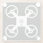 Quadcopter logo onderzetter cadeau voor drone pilo (Achterkant)