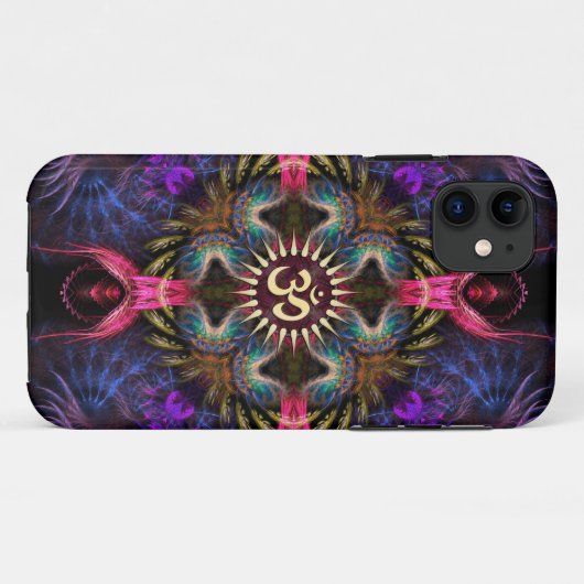 Quadra Angels Fractal Art Aum iPhone Case (Achterkant (horizontaal))
