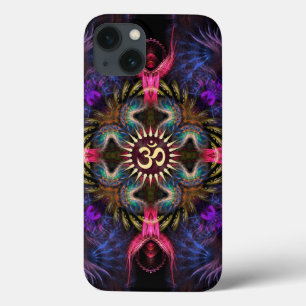 Quadra Engelen Fractale Kunst Aum  iPhone 13 Hoesje
