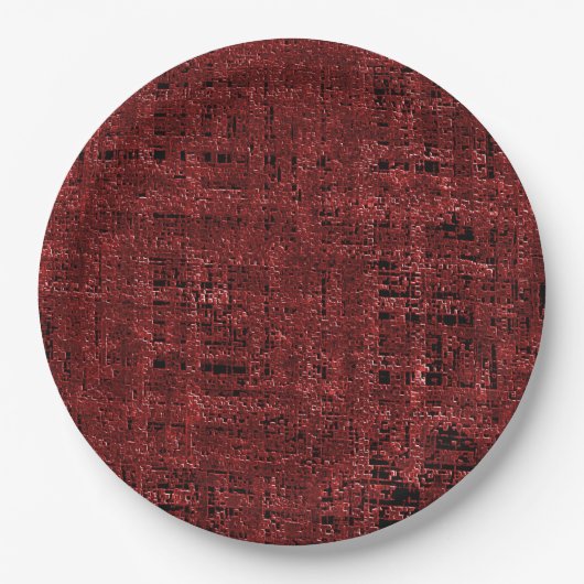 Quadrados pequenos vermel hos sobrepostos empapado papieren bordje (Voorkant)