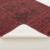 Quadrados pequenos vermel hos sobrepostos empapado sherpa deken (3/4)