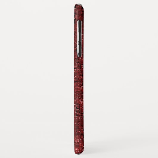 Quadrados pequenos vermel sobreposto encharcados Case-Mate iPhone case (Achterkant/links)