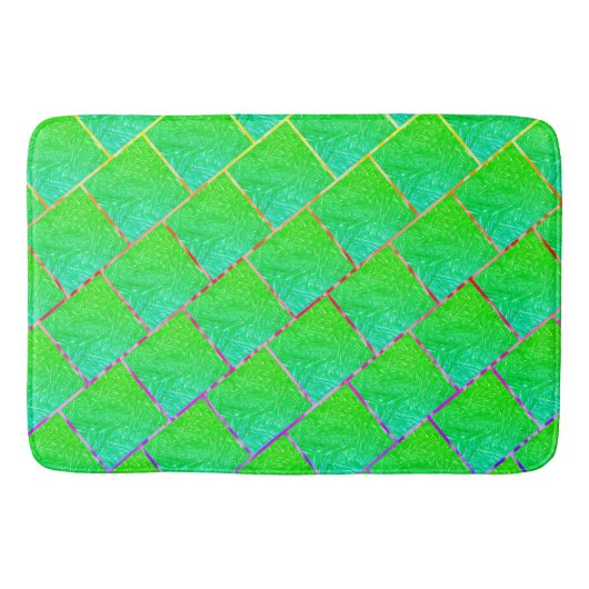 Quadrados verde azulado, linhas de três cores. badmat (Voorkant)