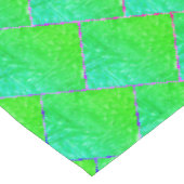 Quadrados verde azulado, linhas em três cores. tafelkleed (Gekanteld)