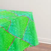 Quadrados verde azulado, linhas em três cores. tafelkleed (Voorbeeld)