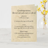 Quadragenarian Dictionary betekent gelukkige 40e Kaart (Gele Bloem)