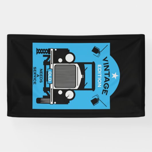 Quadragenarian Happy Birthday Over The Hill Spandoek (Horizontaal)