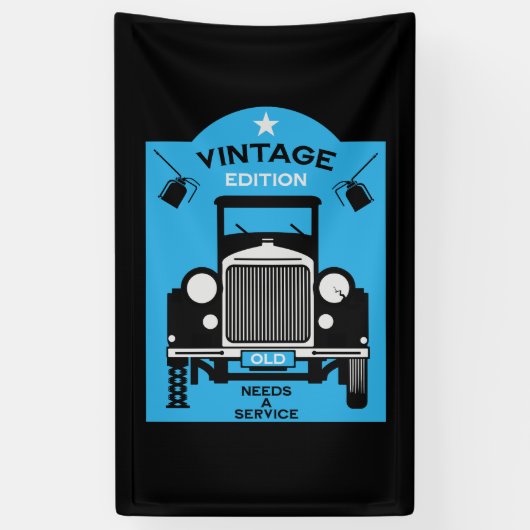 Quadragenarian Happy Birthday Over The Hill Spandoek (Verticaal)