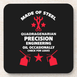 Quadragenarische verjaardag bier onderzetter