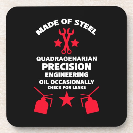 Quadragenarische verjaardag bier onderzetter (Voorkant)