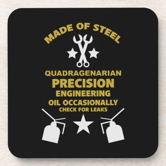 Quadragenarische verjaardag bier onderzetter (Voorkant)