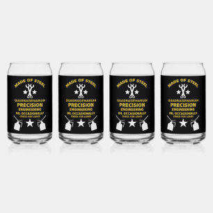 Quadragenarische verjaardag blikvorm glas