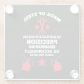 Quadragenarische verjaardag glazen onderzetter (Achterkant)