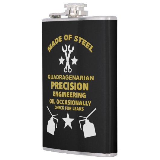 Quadragenarische verjaardag heupfles (Links)