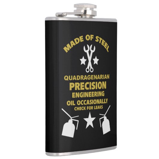 Quadragenarische verjaardag heupfles (Rechts)