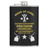 Quadragenarische verjaardag heupfles (Voorkant)